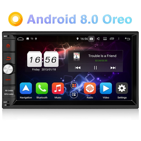 2-DIN DAB+ Android Autoradio und Navigationssystem mit 17,8 cm /7